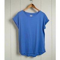 Blue Cap Sleeve Cotton T Shirt Size 6