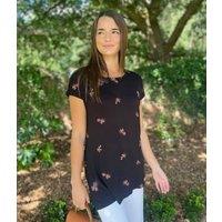 Black Emmie Cap Sleeve T Shirt Size 8/10
