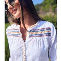 Brakeburn Embroidered Cove Blouse Size 12