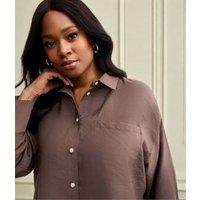 Brown Modal Relaxed Shirt Size 28