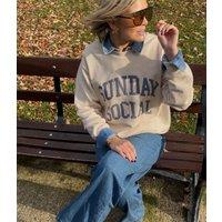 Ecru Pure Cotton Relaxed Slogan Sweatshirt Size 20/22