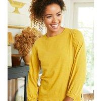 Mistral Mustard Gathered Cuff Top Size 16
