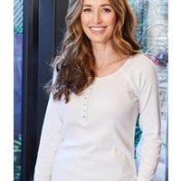 Mistral White Henley Top Size 12