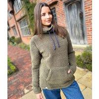 Lazy Jacks Khaki Roll Neck Snug Fleece Size 8