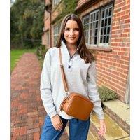 Lazy Jacks Grey Marl 1/4 Zip Sweatshirt Size 22/24