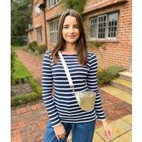 Lazy Jacks Navy Striped Breton Top Size 12