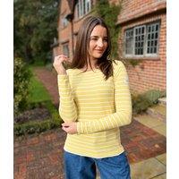 Lazy Jacks Yellow Striped Breton Top Size 8