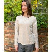 Ex Seasalt Sand Organic Cotton Rich Long Sleeve Top Size 16