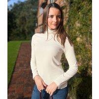 Ex Seasalt Ivory Landing Roll Neck Top Size 18