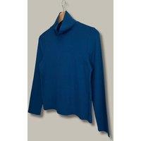 Ex Seasalt Teal Landing Roll Neck Top Size 22