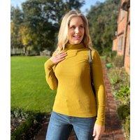 Ex Seasalt Ochre Landing Roll Neck Top Size 10