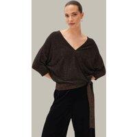 Bronze Harper Wrap Knit Top Size 8/10
