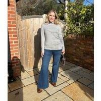 Ex Seasalt Grey Landing Plain Roll Neck Top Size 18