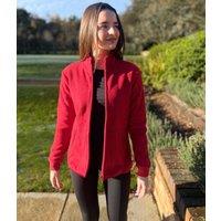 Red Full Zip Fleece Top Size 8