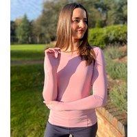 Pale Pink Long Sleeve Good Move Active Top Size 6