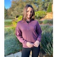 Plum 1/2 Zip Sweatshirt Size 8/10