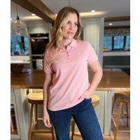 Pink Short Sleeve Logo Polo Shirt Size 16