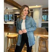 Light Blue Oversized Denim Shirt Size 16/18