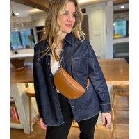 Indigo Blue Oversized Denim Shirt Size 12/14