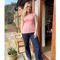 Dusty Pink Cotton Rich Secret Support Vest Top Size 10