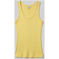 Yellow Scoop Neck Ribbed Vest Top Size 22