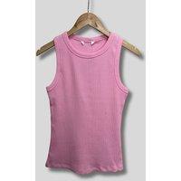 Pink Ribbed Premium Vest Top Size 8