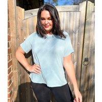 Duck Egg Good Move Mesh Side Panel T Shirt Size 18