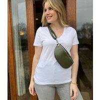 White Pure Cotton V Neck T Shirt Size 20