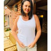 White Relaxed Vest Top Size 6
