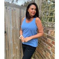 Blue Relaxed Vest Top Size 6