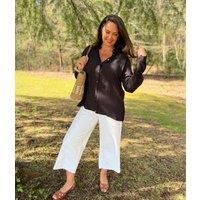 Black Cupro Classic Shirt Size 16