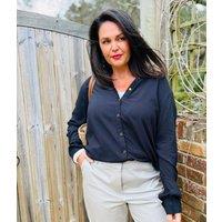 Black Cupro Classic Shirt Size 8