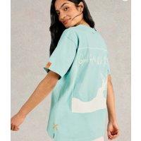 Aqua Cotton Relaxed Graphic T Shirt Size 6/8