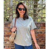 Green Cotton Relaxed Graphic T Shirt Size 8/10