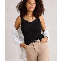 Black Sea Breeze Lace Trim Vest Top Size 22