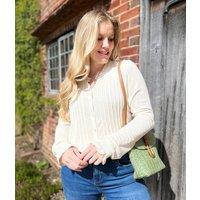 Brakeburn Cream Pleated Jersey Blouse Size 8