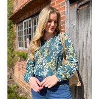 Brakeburn Teal Wildflower Blouse Size 14