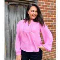 Pink Rachel Pintuck Blouse Size 12/14