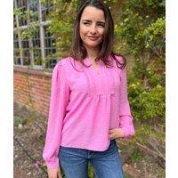 Pink Rachel Pintuck Blouse Size 8/10