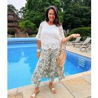 White Mandala Crochet Top Size One Size