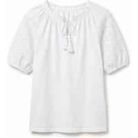 Cream Anglaise Sleeve Tassel Tie Top Size 18/20