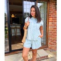 Chambray Sleeveless Shirt Size 8