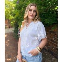 White Embroidered Tassel Top Size 18/20