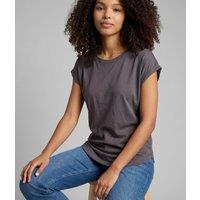 Grey Cotton Cap Sleeve T Shirt Size 6