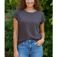 Chocolate Cotton Cap Sleeve T Shirt Size 6