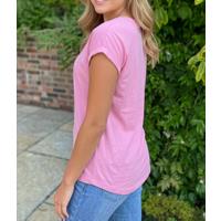 Pink Cotton Cap Sleeve T Shirt Size 4/6