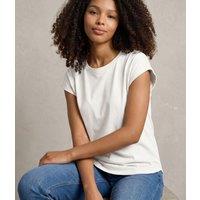 White Cotton Cap Sleeve T Shirt Size 24/26