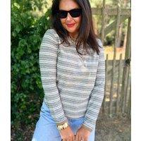Clara Stitch Design Cotton Long Sleeve Top Size 22