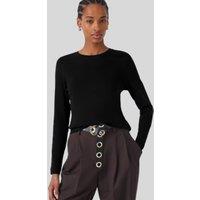 Black Organic Cotton Long Sleeve T Shirt Size 20