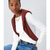 White Organic Cotton Long Sleeve T Shirt Size 14
